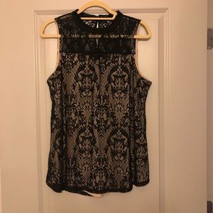 Fortune + Ivy black lace top